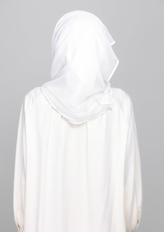 VOILA - BASIC PLAIN BRIGHT WHITE CHIFFON