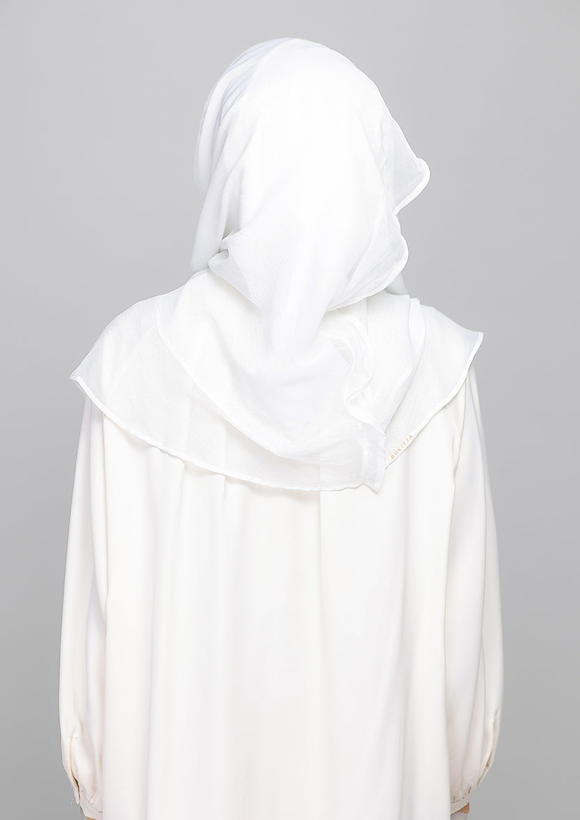 VOILA MAXI - BASIC PLAIN BRIGHT WHITE CHIFFON