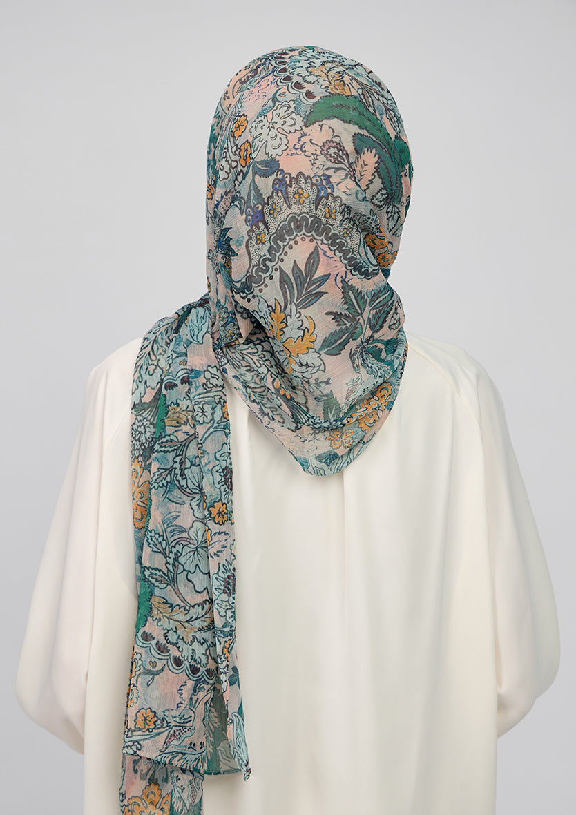 BOKITTA FREESTYLE LOOSE GREEN RIVERIA CRINKLED CHIFFON