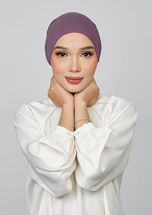 CARRE - BOKITTA MONOGRAM MAUVE PRINTED CRINKLE CHIFFON