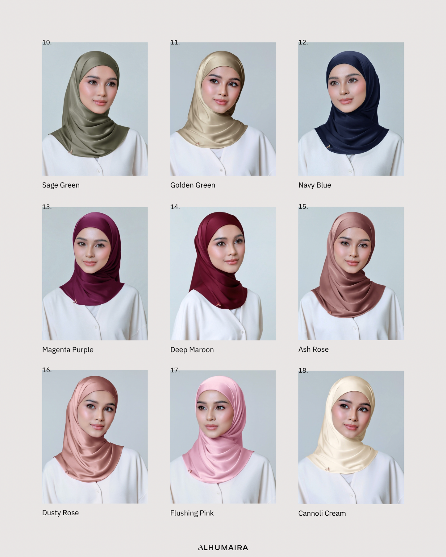 AL HUMAIRA SERENA SILVER GRAY INSTANT HIJAB