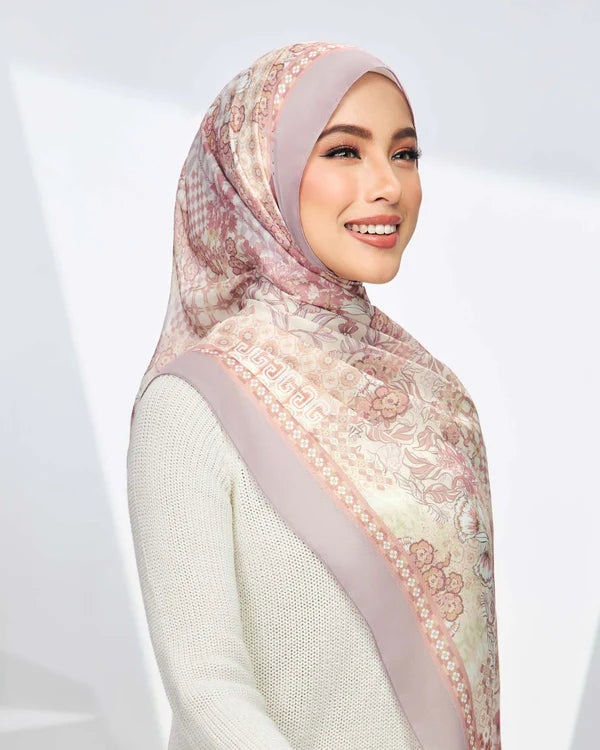 TR SHAWL PLUM IN ETHEREAL COTTON