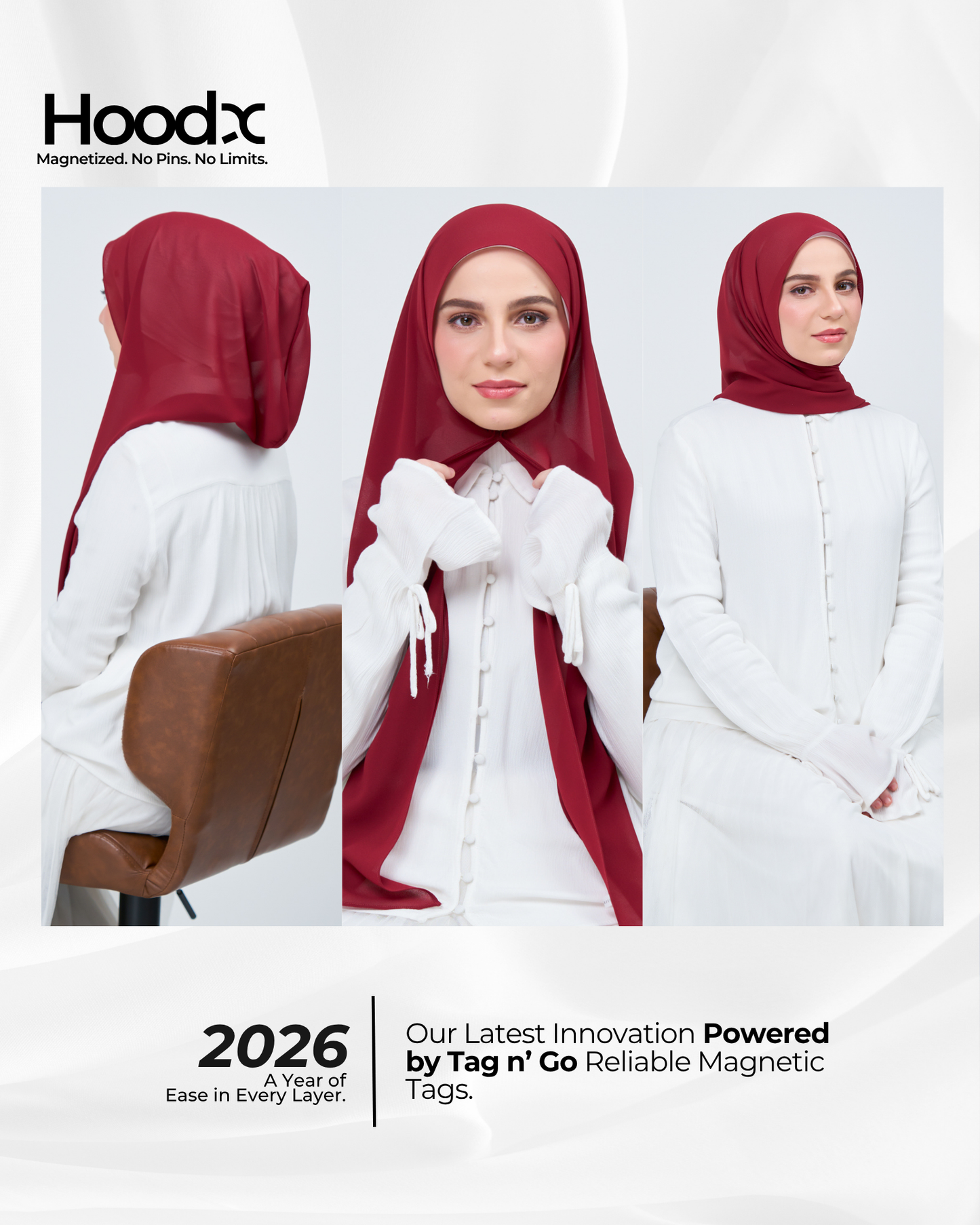 SHERA LEE HOODX MERLOT RED CHIFFON