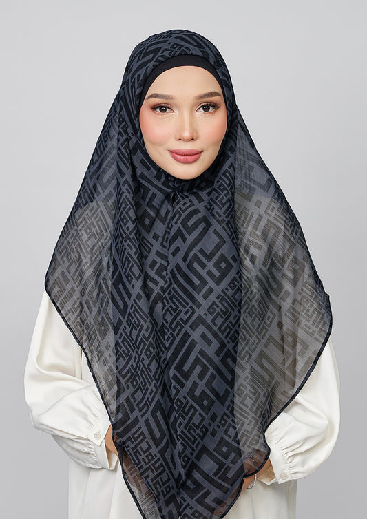 CARRE - BOKITTA MONOGRAM IRON PRINTED CRINKLE CHIFFON