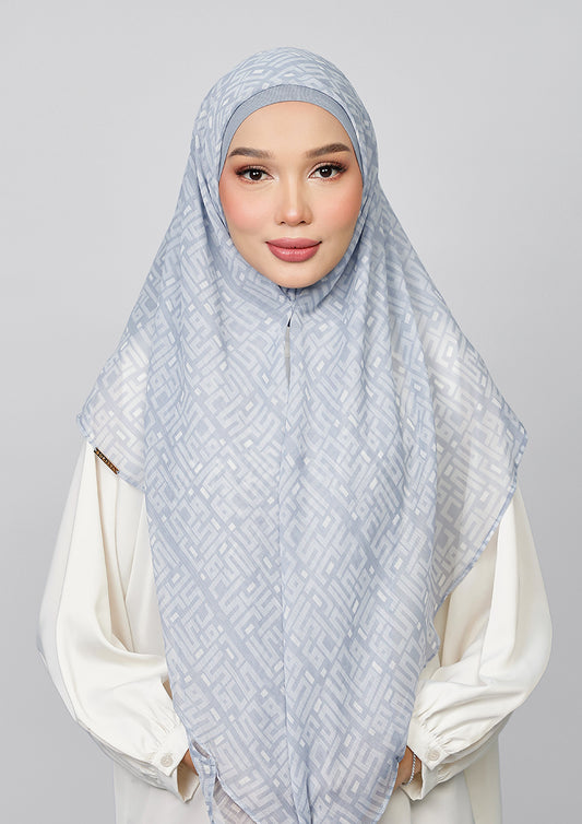 CARRE - BOKITTA MONOGRAM MICROCHIP PRINTED CRINKLE CHIFFON