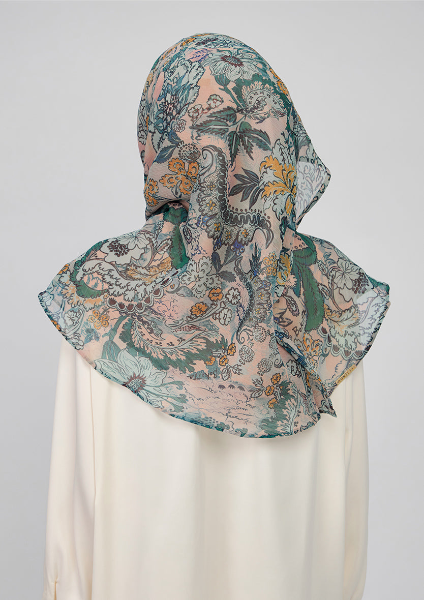 BOKITTA VOILA MAXI GREEN RIVERIA CRINKLED CHIFFON