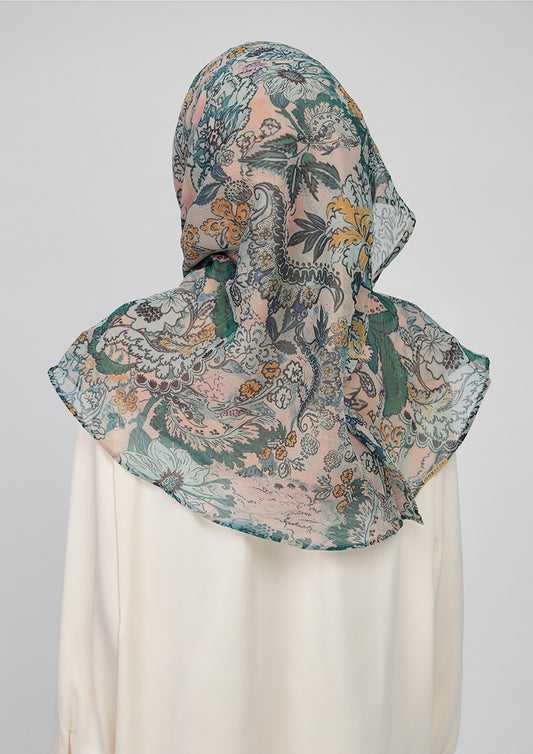 BOKITTA VOILA MAXI GREEN RIVERIA CRINKLED CHIFFON