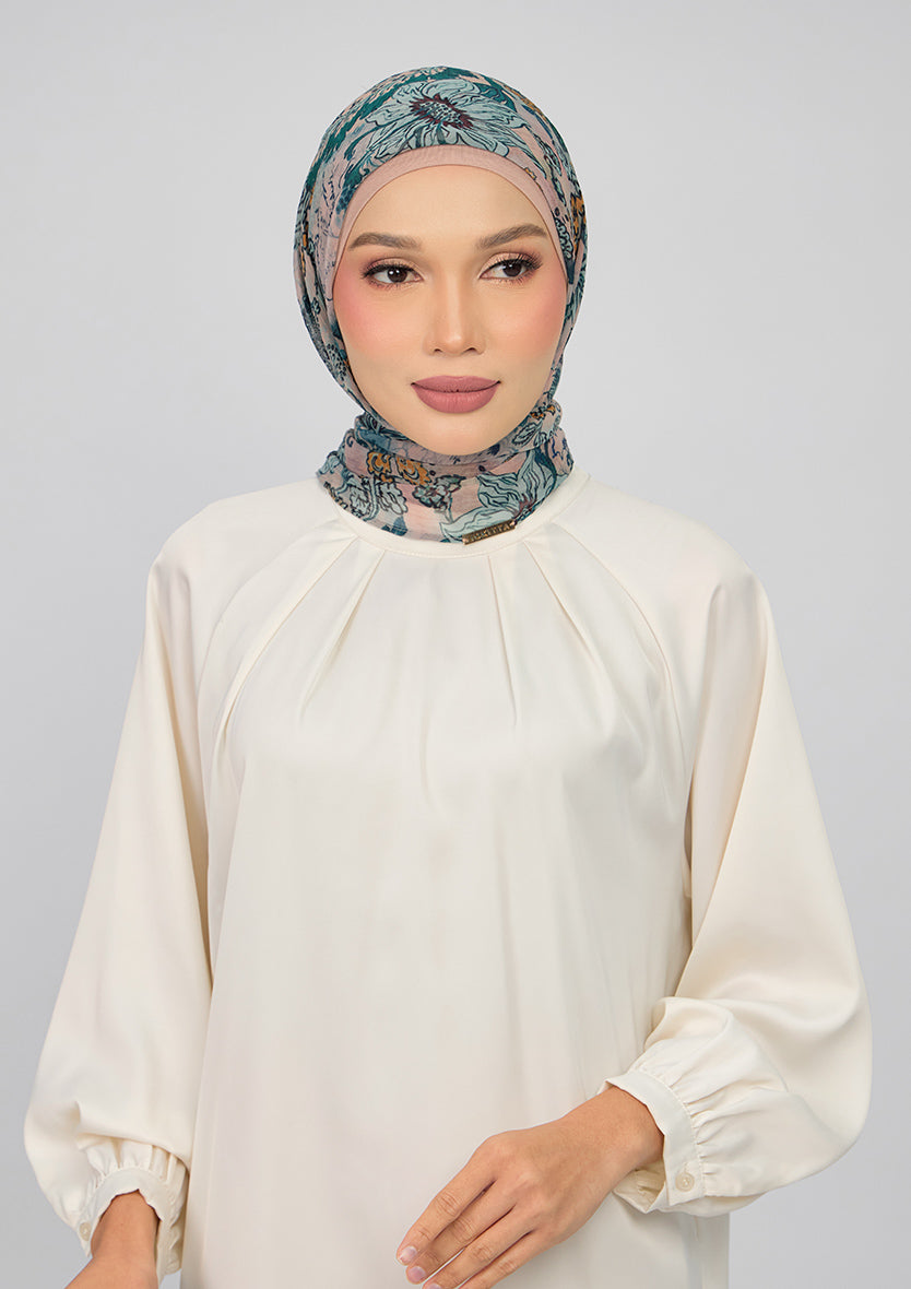 BOKITTA CARRE GREEN RIVERIA CRINKLED CHIFFON