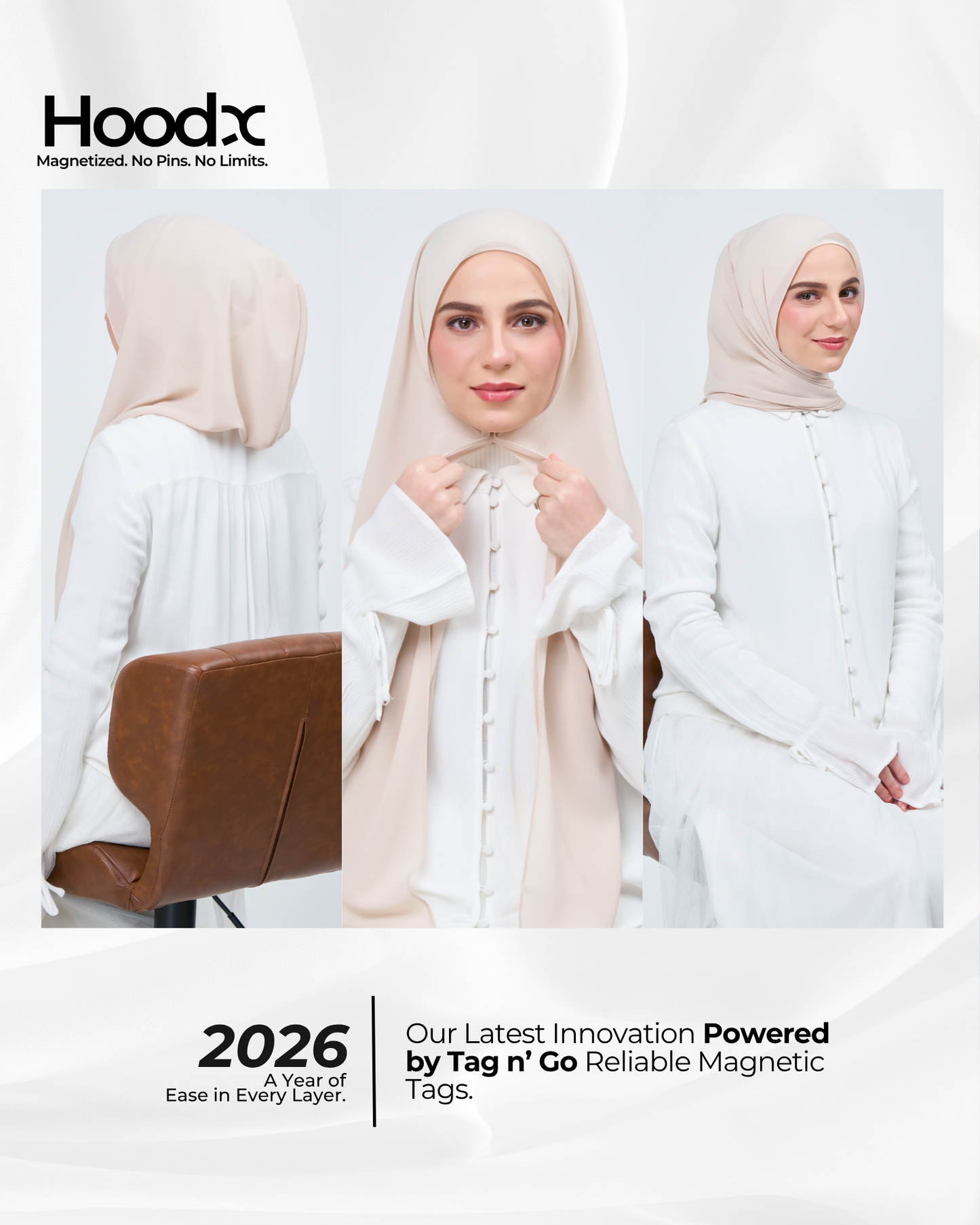 SHERA LEE HOODX LIGHT SAND CHIFFON