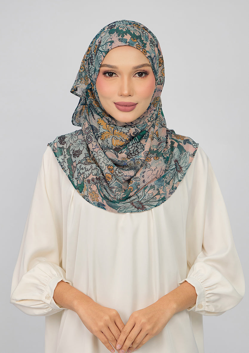 BOKITTA VOILA GREEN RIVERIA CRINKLED CHIFFON