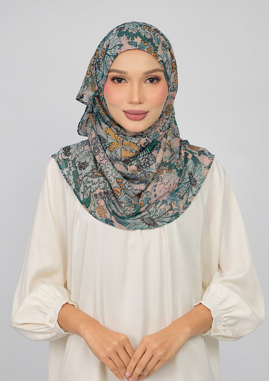 BOKITTA VOILA GREEN RIVERIA CRINKLED CHIFFON