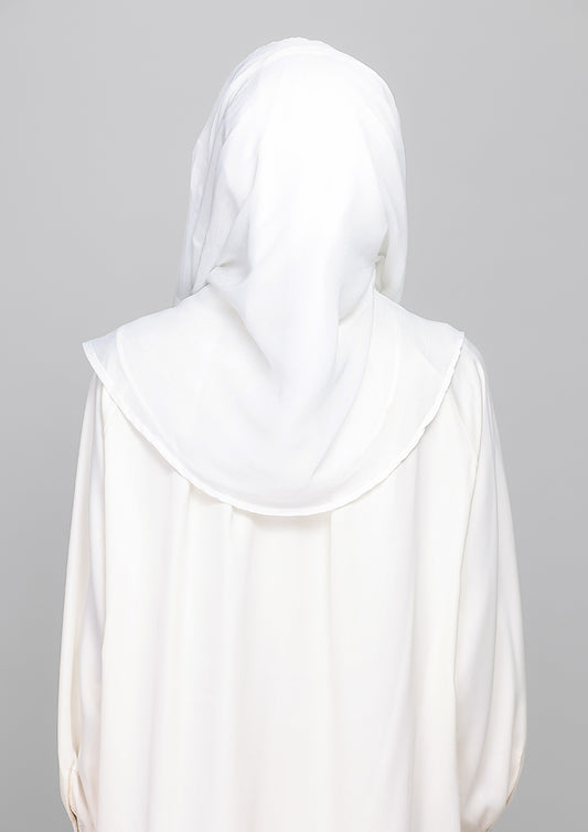 CHIC - BASIC PLAIN BRIGHT WHITE CHIFFON