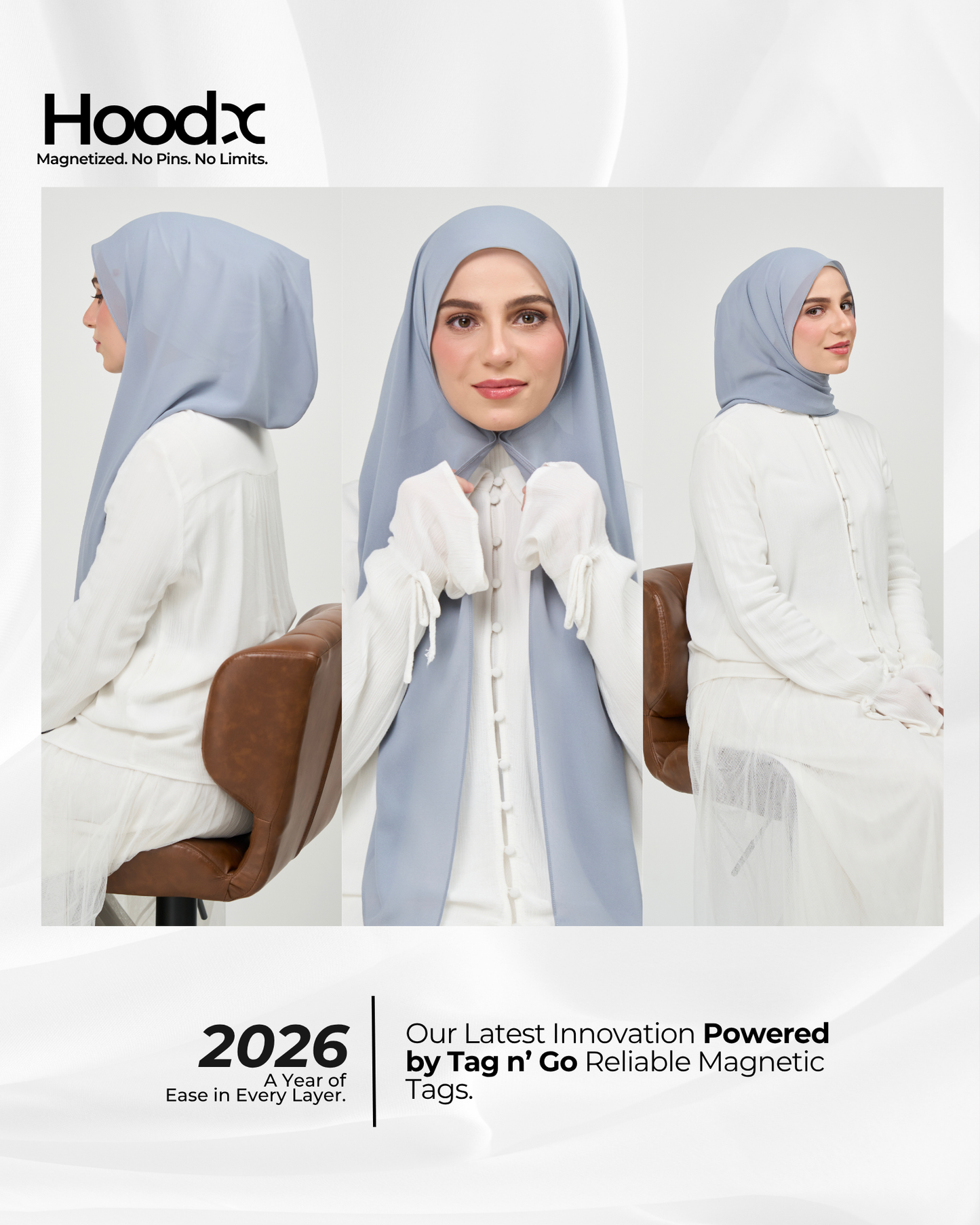 SHERA LEE HOODX SLATE BLUE CHIFFON