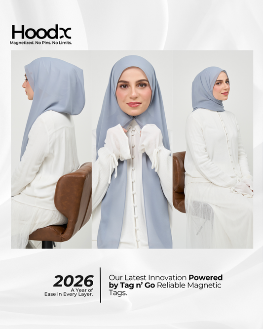 SHERA LEE HOODX SLATE BLUE CHIFFON