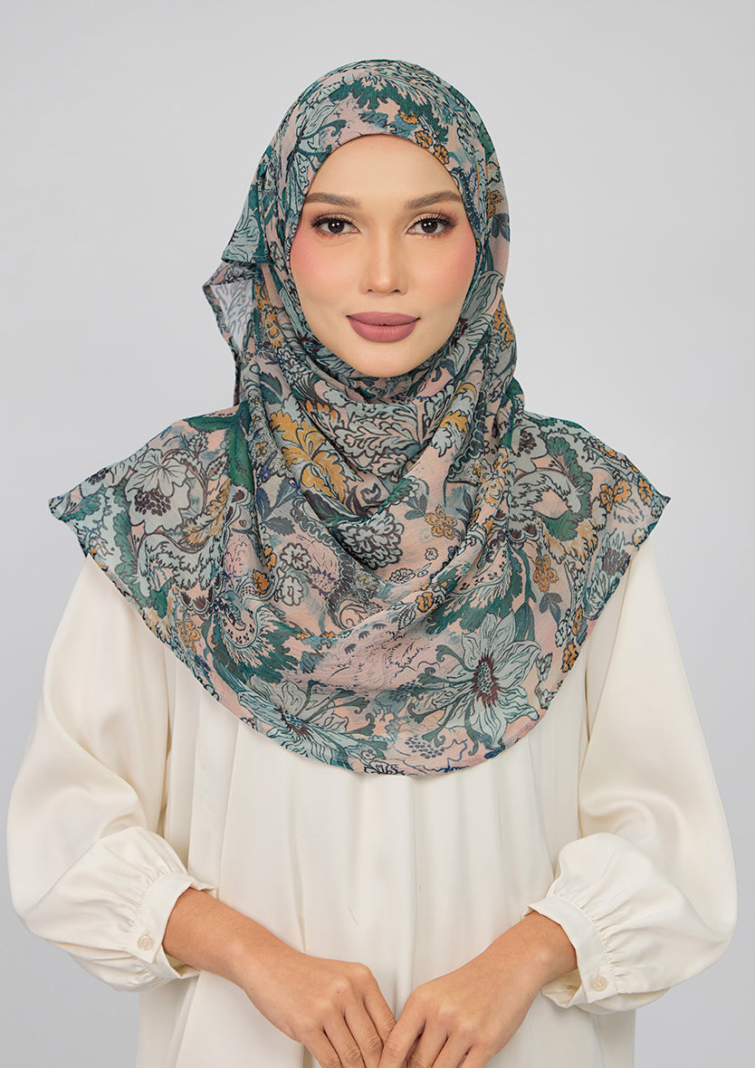 BOKITTA VOILA MAXI GREEN RIVERIA CRINKLED CHIFFON