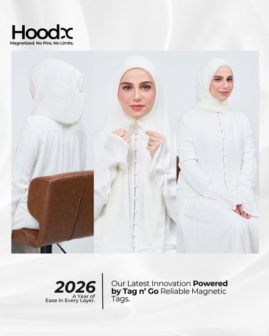 SHERA LEE HOODX IVORY WHITE CHIFFON