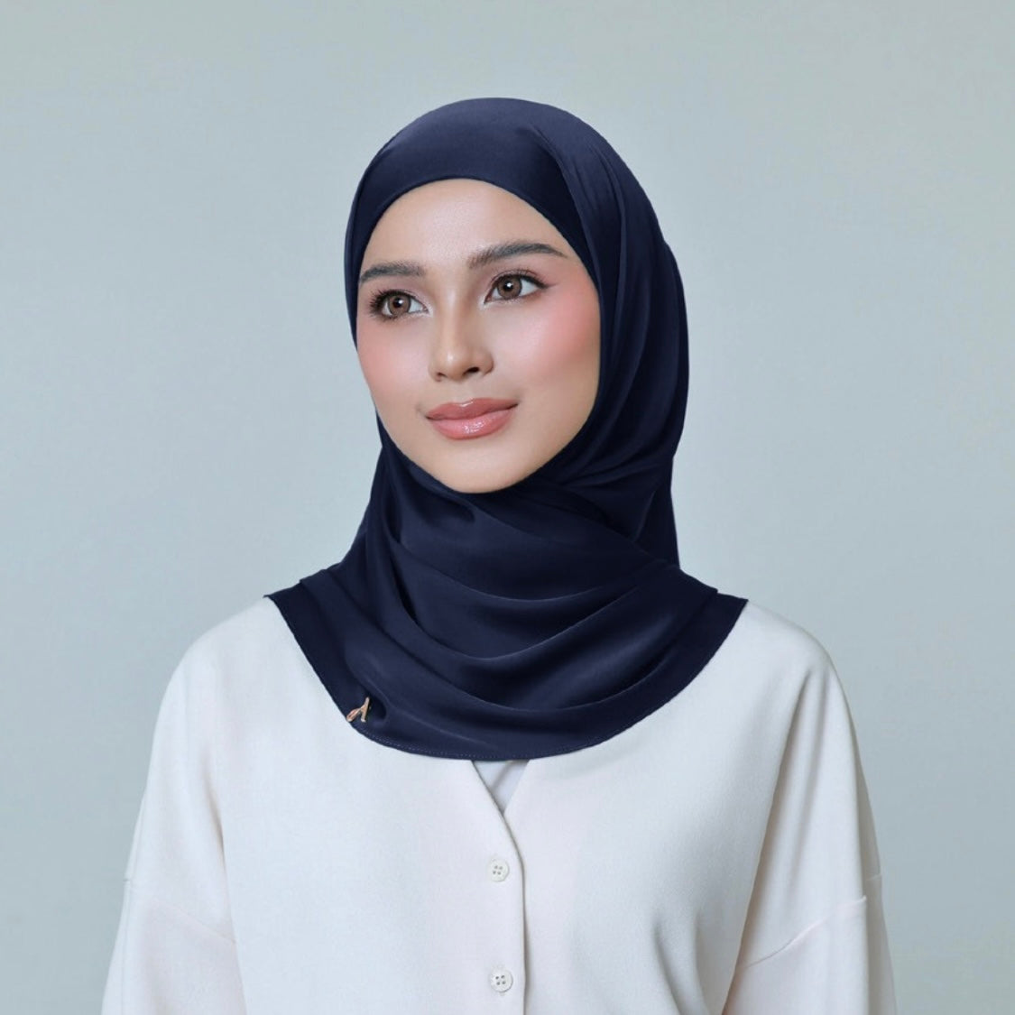 AL HUMAIRA SERENA NAVY BLUE INSTANT HIJAB