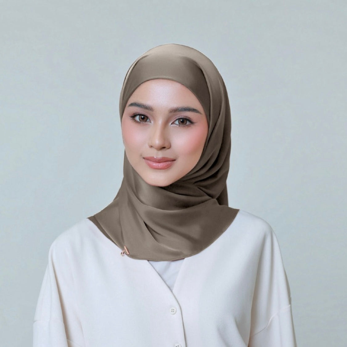 AL HUMAIRA SERENA SMOKE GREEN INSTANT HIJAB