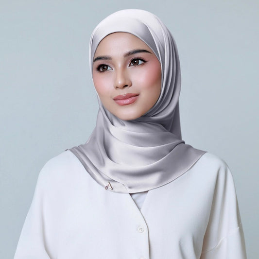 AL HUMAIRA SERENA SILVER GRAY INSTANT HIJAB