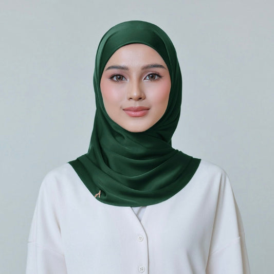 AL HUMAIRA SERENA FOREST GREEN INSTANT HIJAB