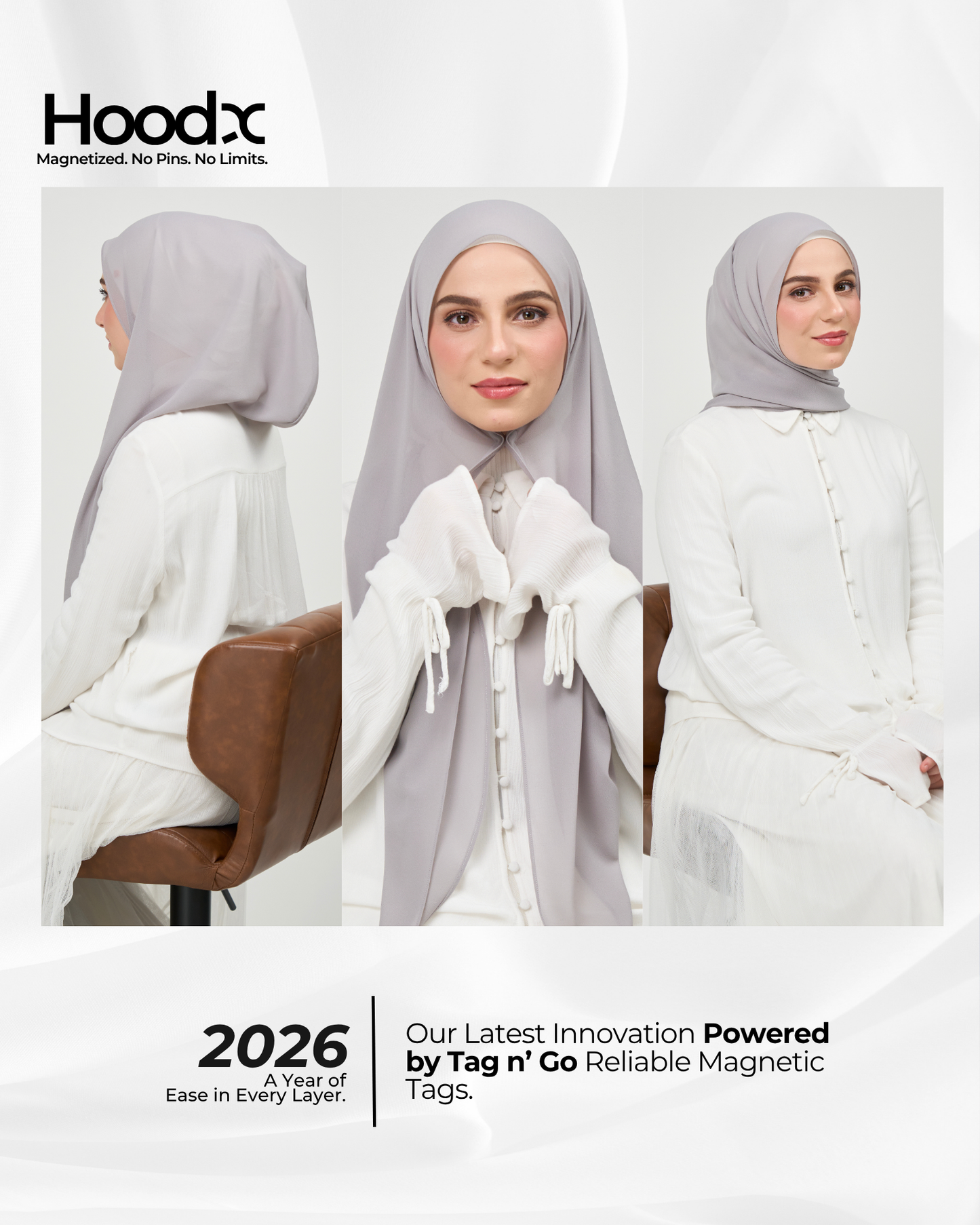 SHERA LEE HOODX PEWTER CHIFFON
