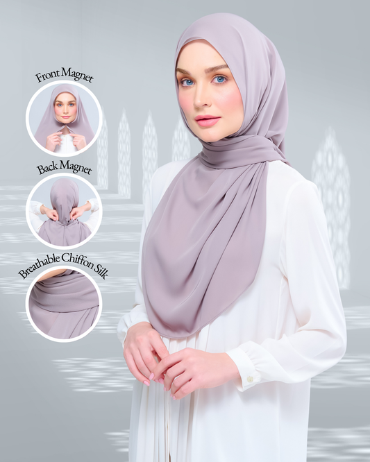 SHERA LEE TNG ASH TAUPE CHIFFON SILK